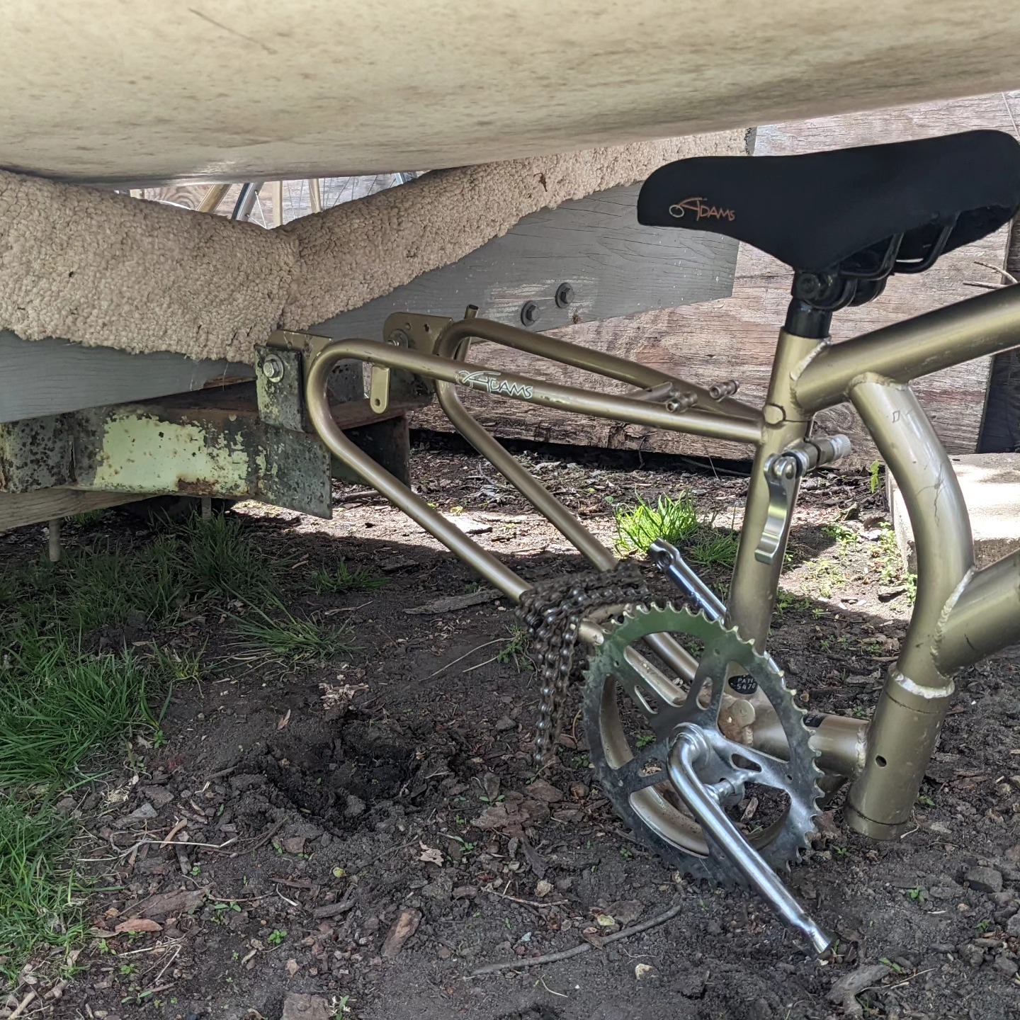 Converted boat trailer