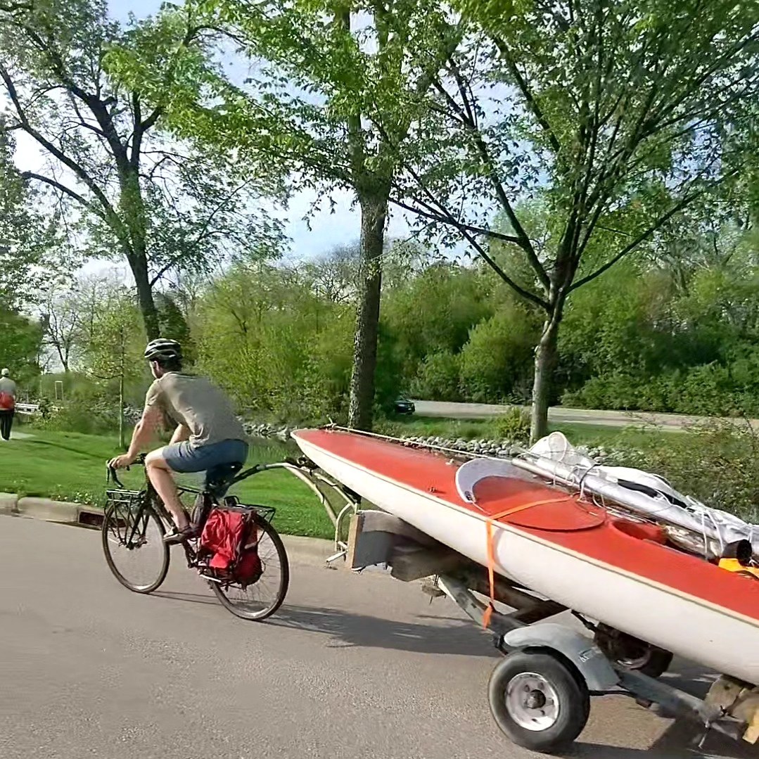 Converted boat trailer